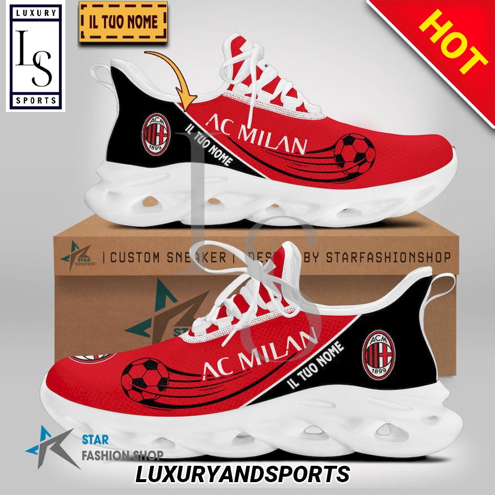 AC Milan Serie A Custom Name Max Soul Shoes - Famjoys AC Milan Serie A Custom Name Max Soul Shoes - Famjoys