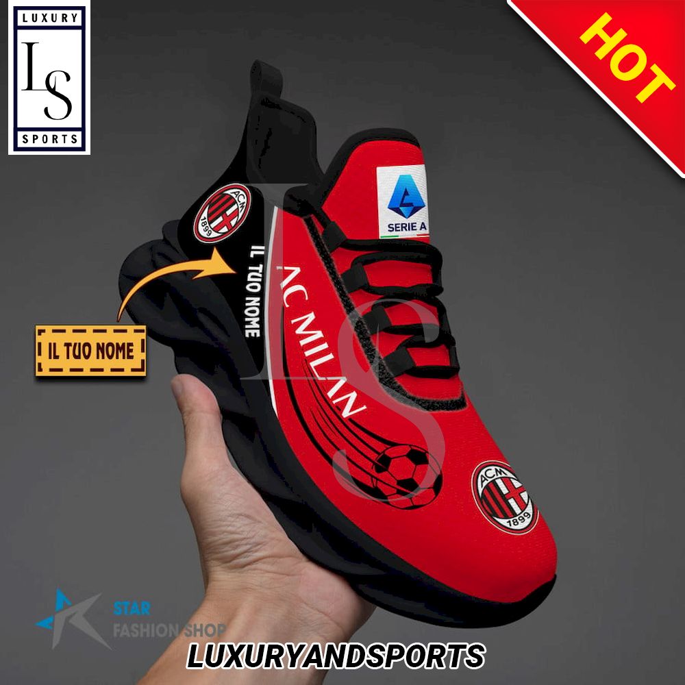 AC Milan Serie A Custom Name Max Soul Shoes - Famjoys AC Milan Serie A Custom Name Max Soul Shoes - Famjoys