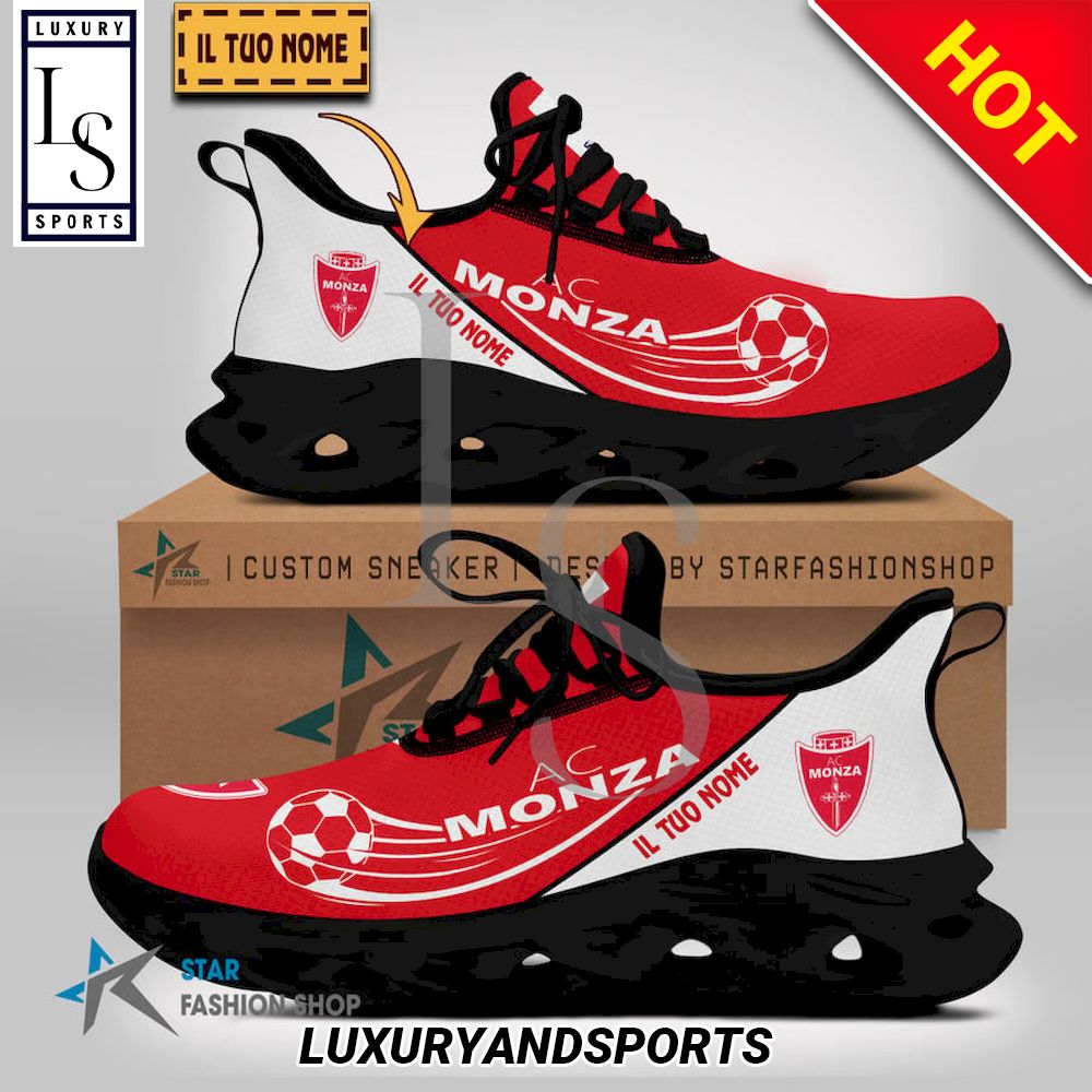 AC Monza Serie A Custom Name Max Soul Shoes - Famjoys AC Monza Serie A Custom Name Max Soul Shoes - Famjoys