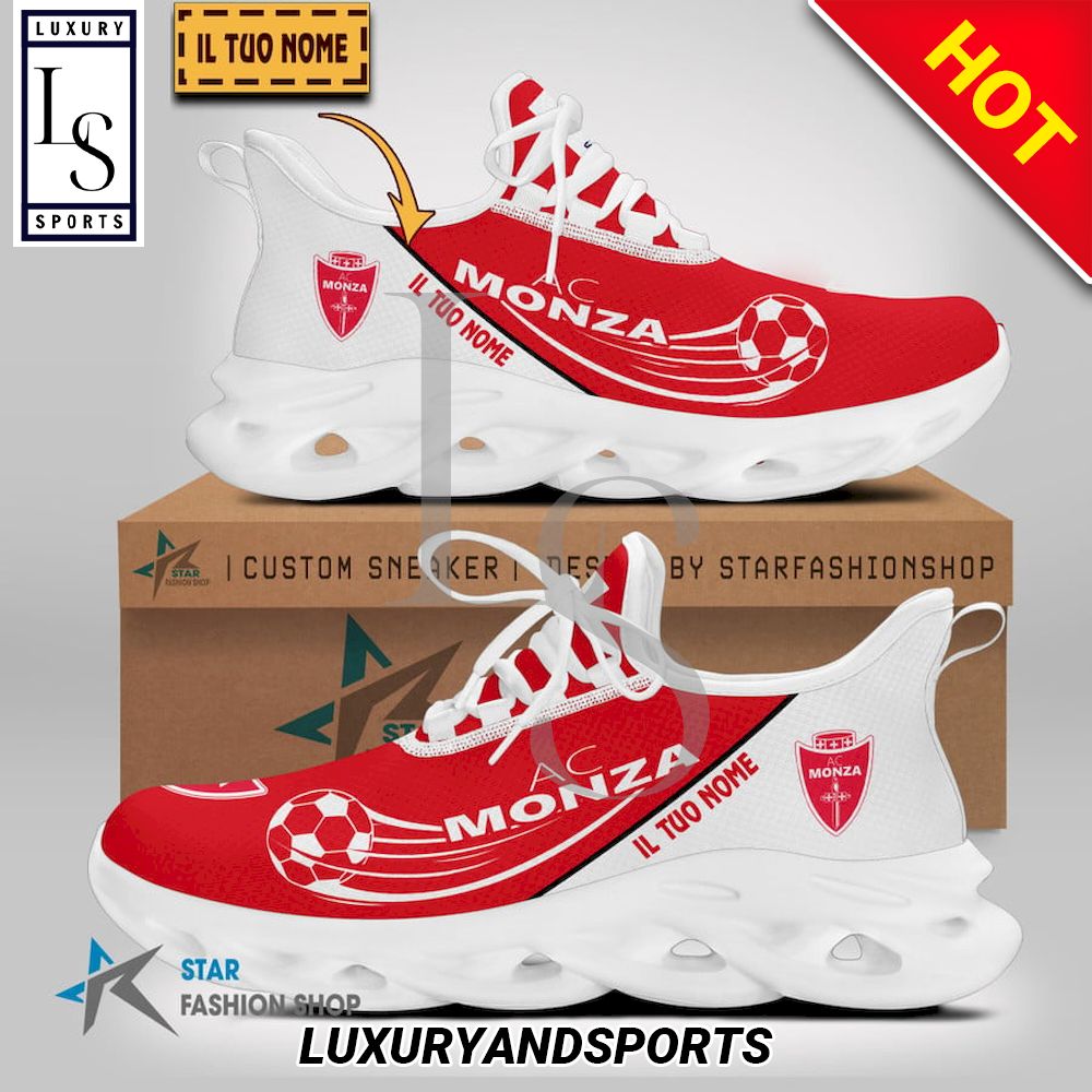 AC Monza Serie A Custom Name Max Soul Shoes - Famjoys AC Monza Serie A Custom Name Max Soul Shoes - Famjoys