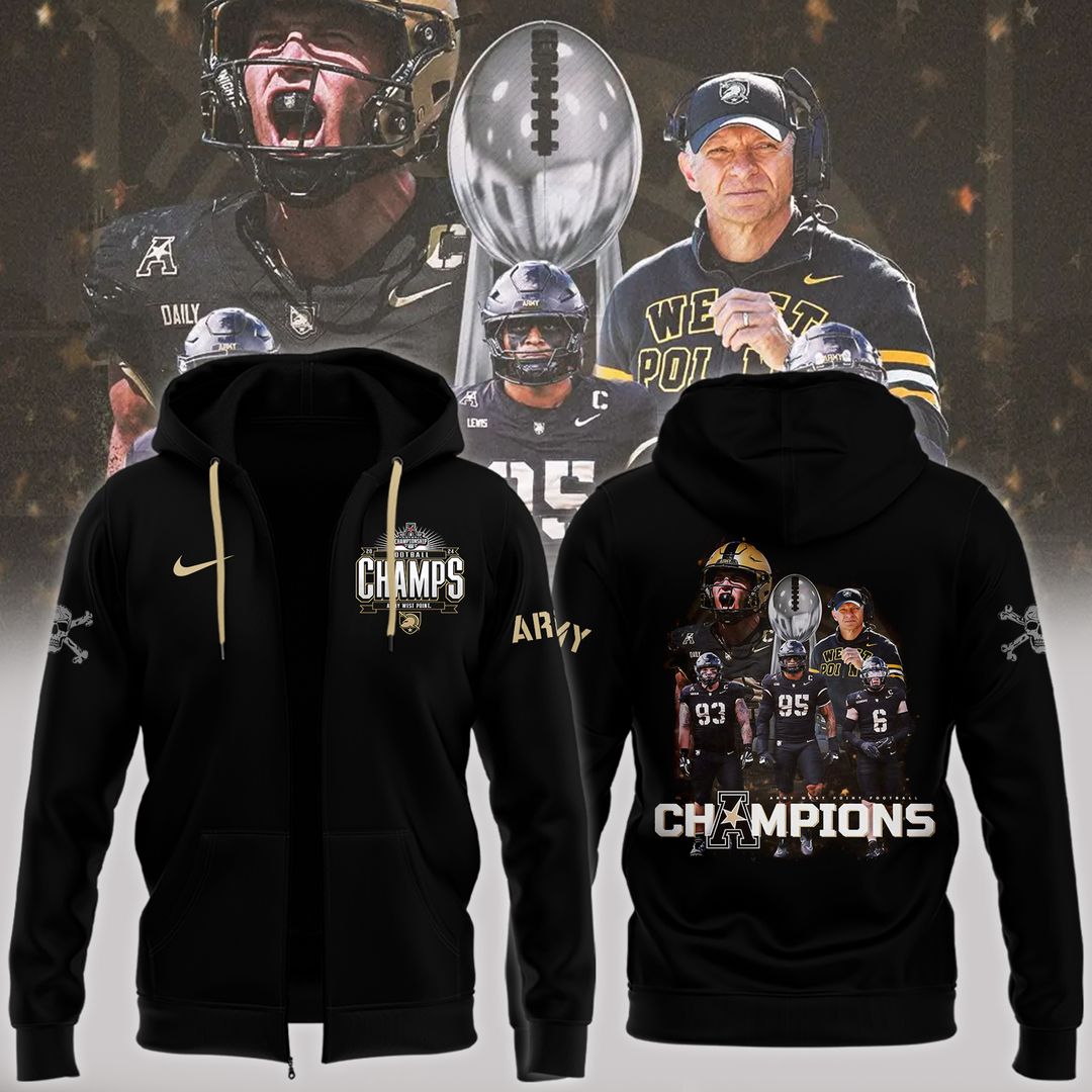 ACC Champions Army Football unisex Zip Hoodie - Famjoys ACC Champions Army Football unisex Zip Hoodie - Famjoys