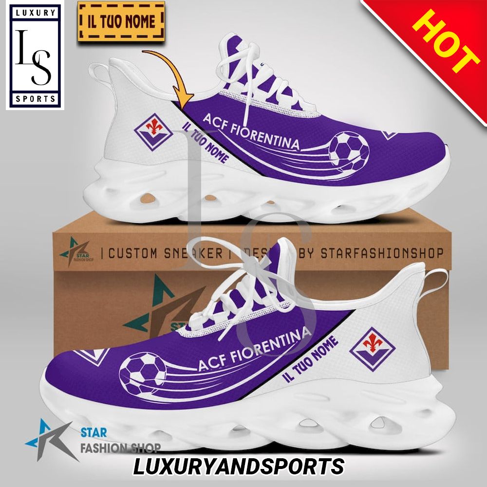 ACF Fiorentina Serie A Custom Name Max Soul Shoes - Famjoys ACF Fiorentina Serie A Custom Name Max Soul Shoes - Famjoys