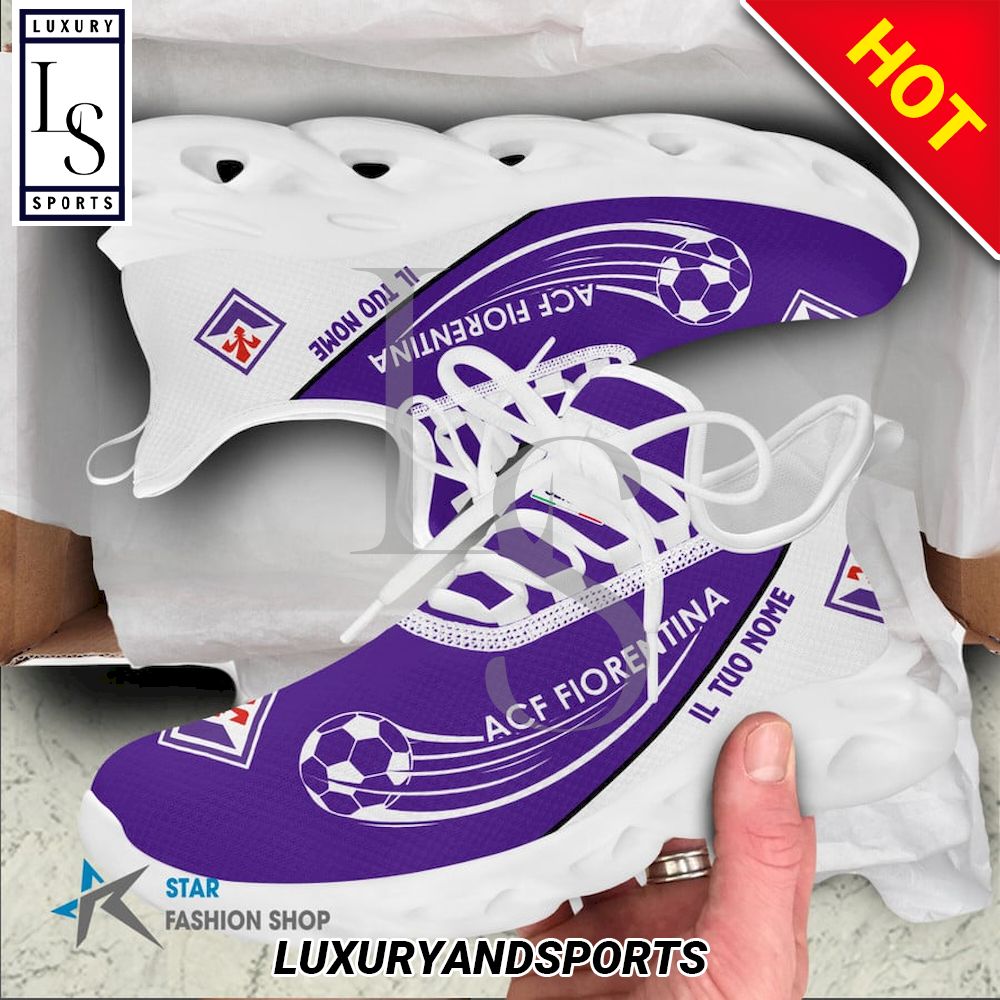 ACF Fiorentina Serie A Custom Name Max Soul Shoes - Famjoys ACF Fiorentina Serie A Custom Name Max Soul Shoes - Famjoys