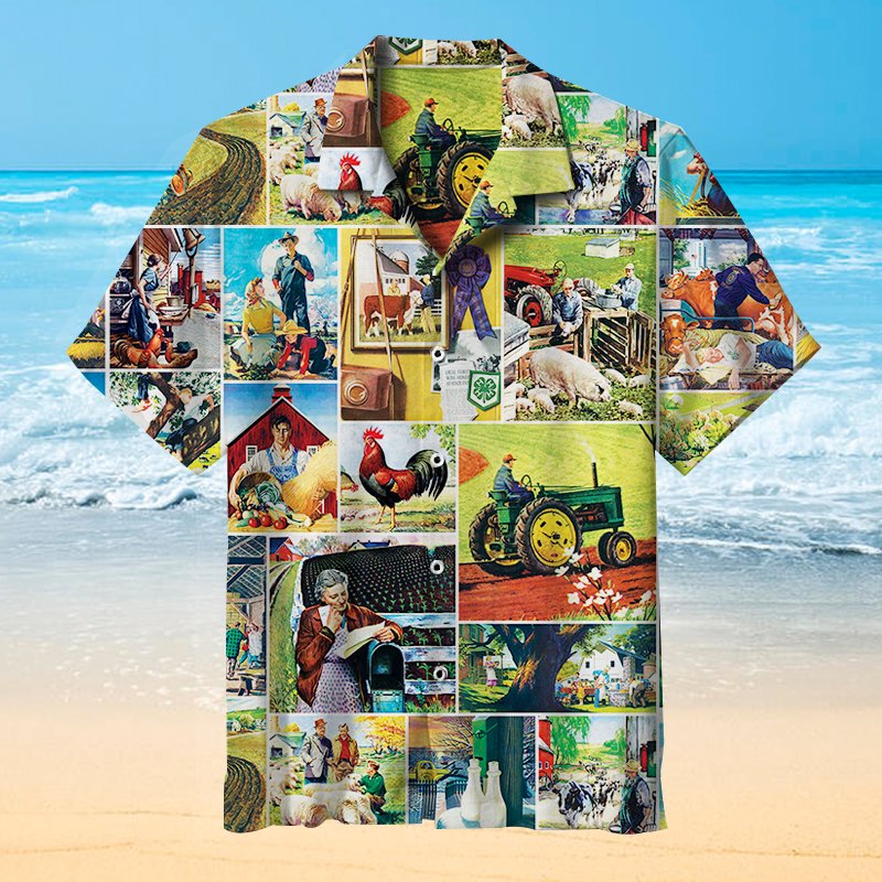 Active Farm | Short Sleeve Unisex Hawaiian Shirt - Famjoys Active Farm | Short Sleeve Unisex Hawaiian Shirt - Famjoys