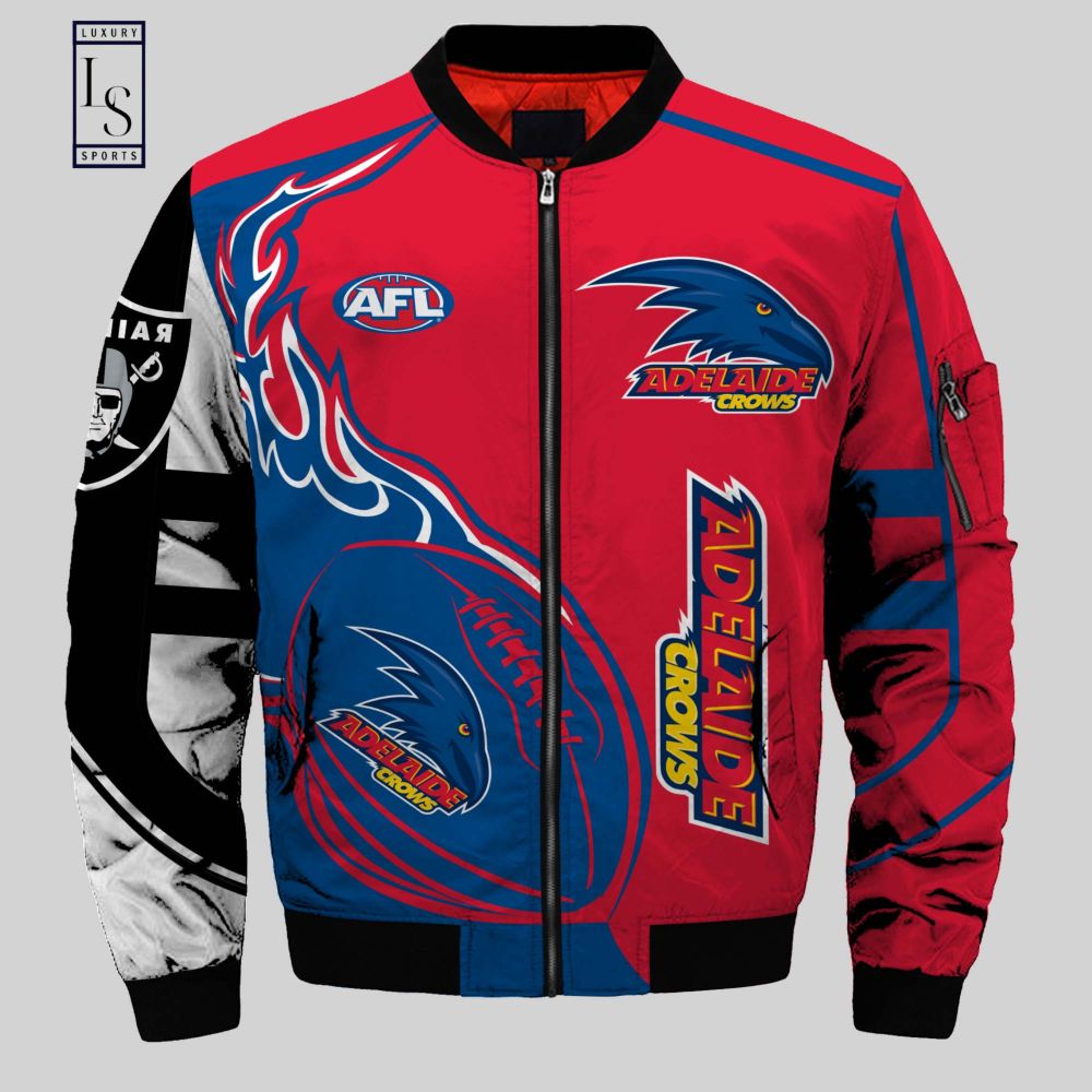 Adelaide Crows Football Club Bomber Jacket - Famjoys Adelaide Crows Football Club Bomber Jacket - Famjoys
