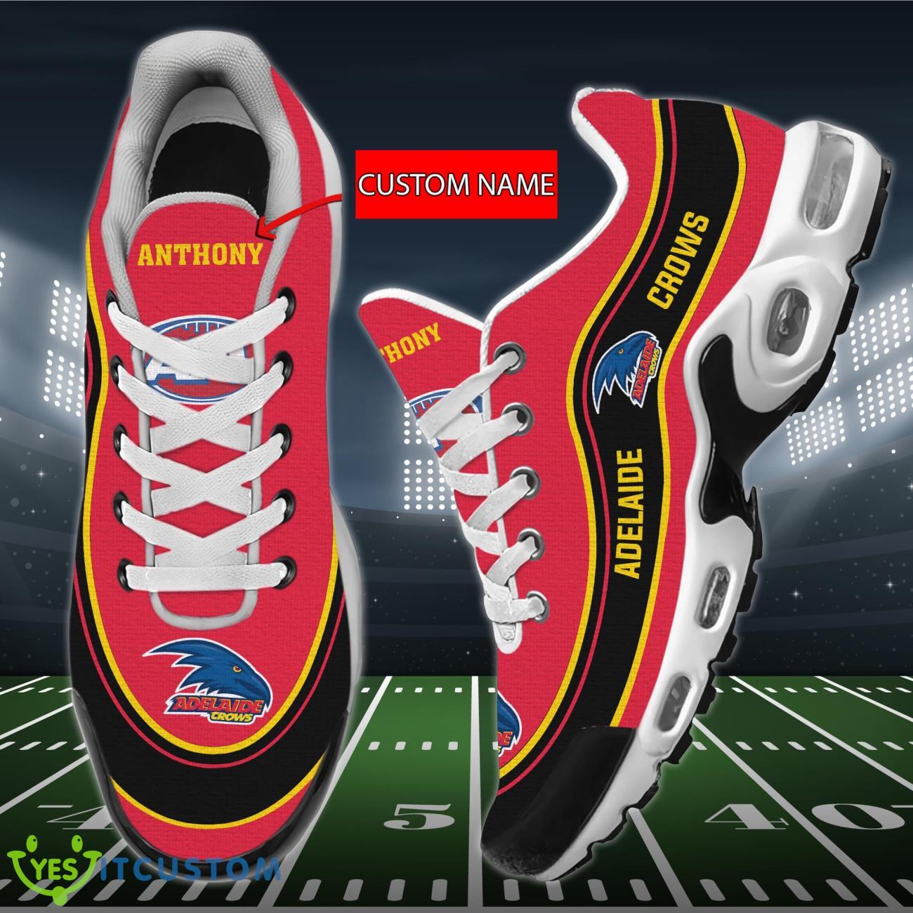 Adelaide Crows Personalized Name Air Cushion Sports Shoes Sneaker KLTNS220176 - Famjoys Adelaide Crows Personalized Name Air Cushion Sports Shoes Sneaker KLTNS220176 - Famjoys