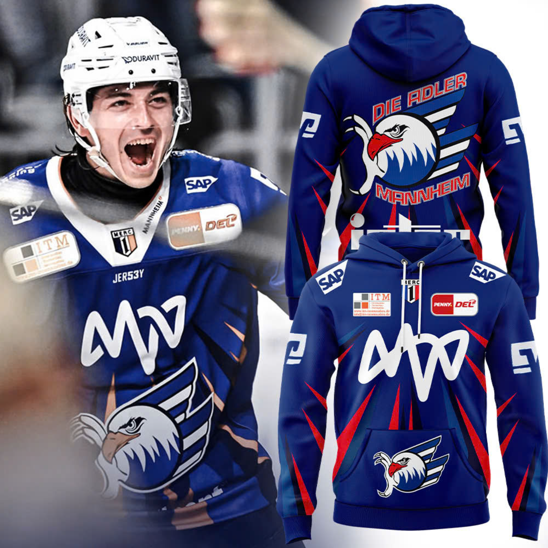 Adler Mannheim New Hoodie - Famjoys Adler Mannheim New Hoodie - Famjoys