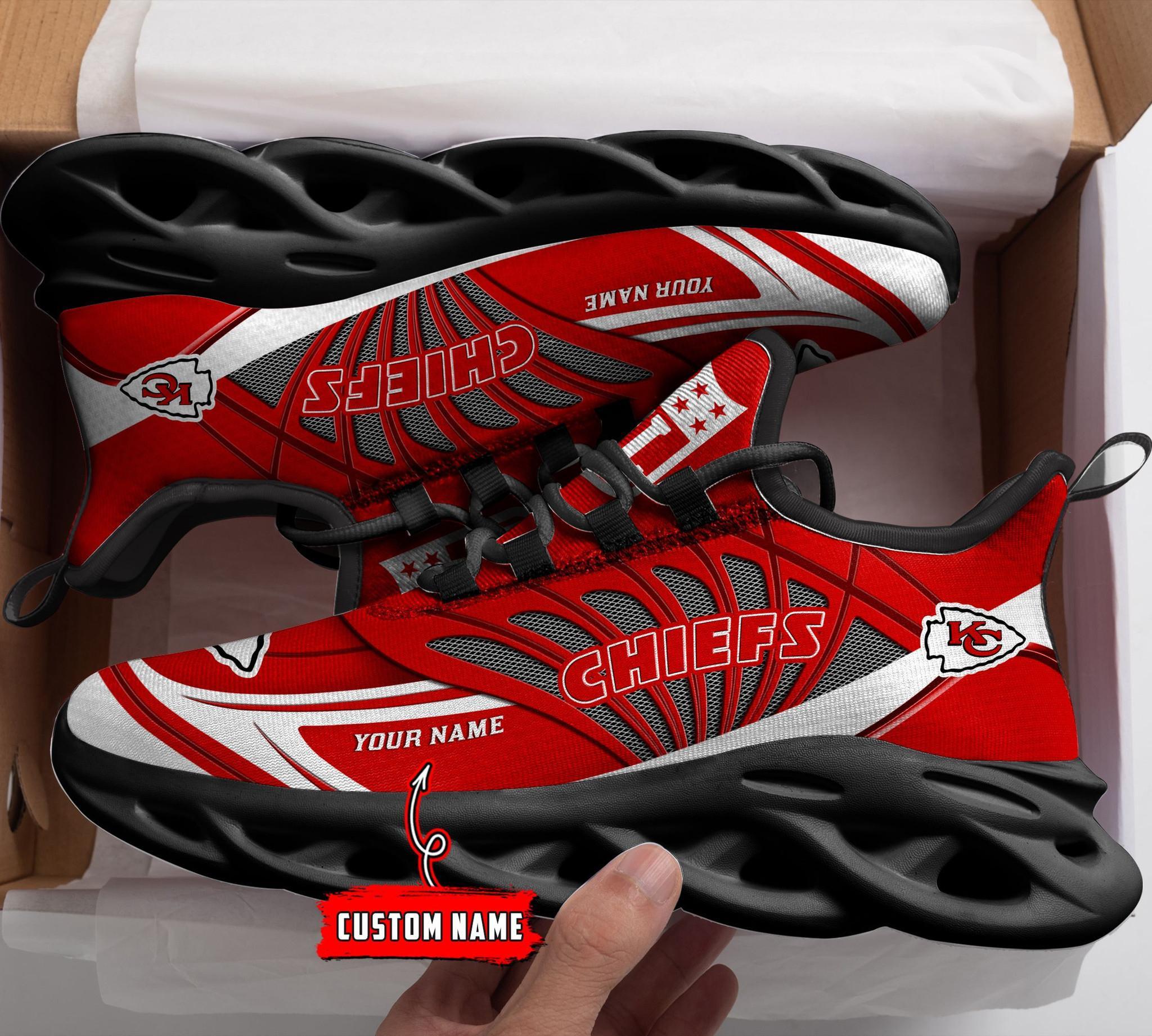 ADS005 Kansas City Chiefs Personalized Max Soul Shoes - Famjoys ADS005 Kansas City Chiefs Personalized Max Soul Shoes - Famjoys