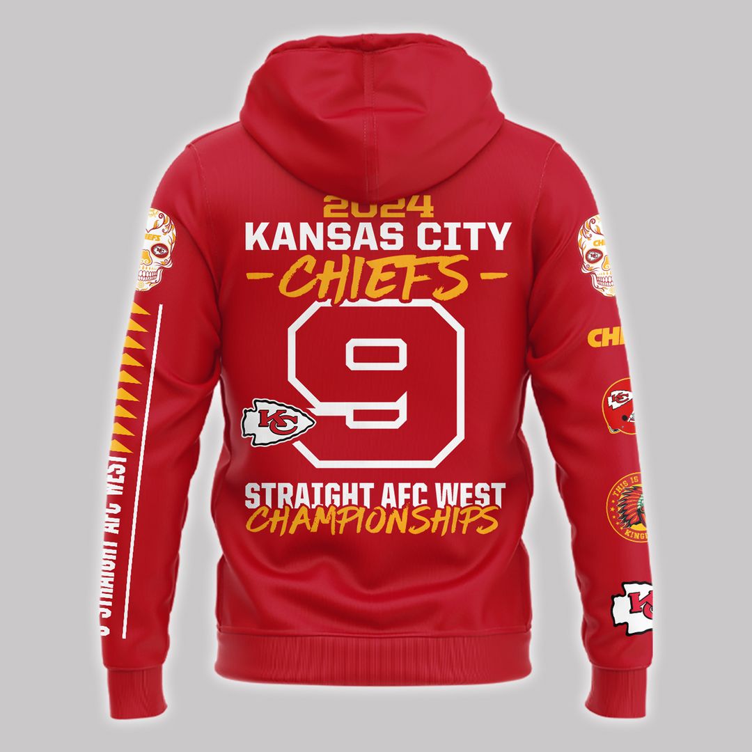 AFC WEST CHAMPIONS Kansas City Chiefs Hoodie - Famjoys AFC WEST CHAMPIONS Kansas City Chiefs Hoodie - Famjoys
