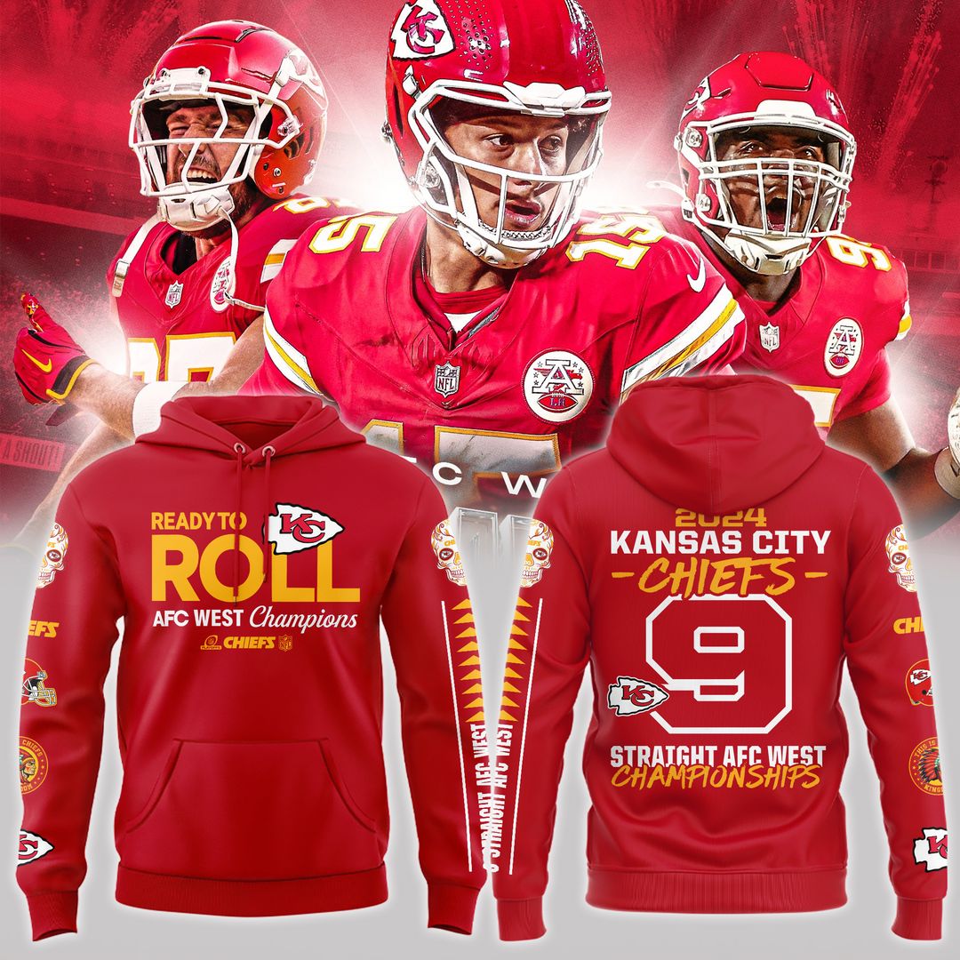 AFC WEST CHAMPIONS Kansas City Chiefs Hoodie - Famjoys AFC WEST CHAMPIONS Kansas City Chiefs Hoodie - Famjoys