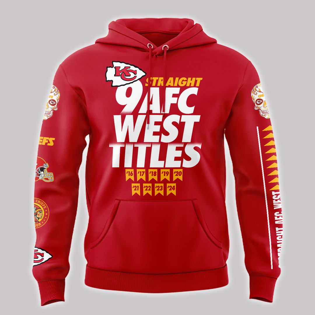 AFC WEST CHAMPIONS Kansas City Chiefs Hoodie - Famjoys AFC WEST CHAMPIONS Kansas City Chiefs Hoodie - Famjoys