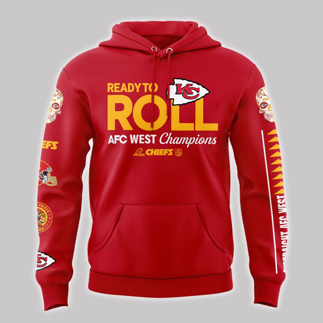 AFC WEST CHAMPIONS Kansas City Chiefs Hoodie - Famjoys AFC WEST CHAMPIONS Kansas City Chiefs Hoodie - Famjoys