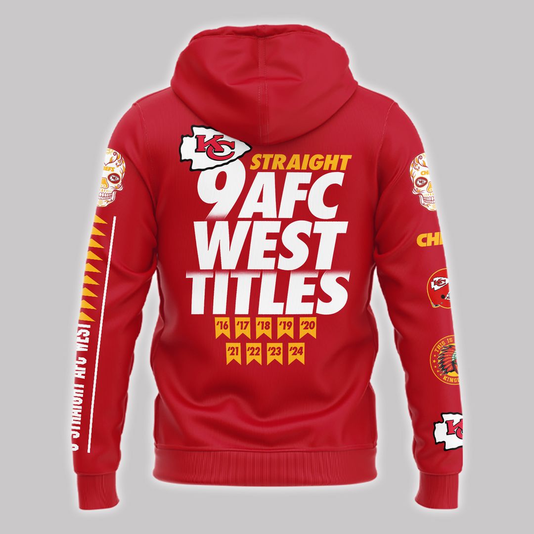 AFC WEST CHAMPIONS Kansas City Chiefs Hoodie - Famjoys AFC WEST CHAMPIONS Kansas City Chiefs Hoodie - Famjoys