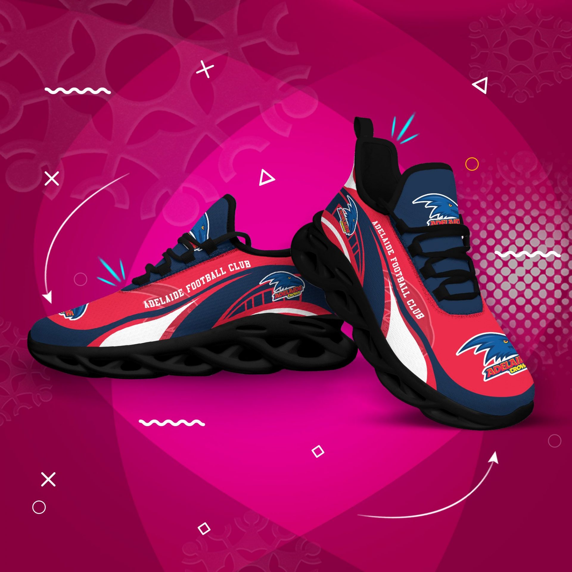 AFL Adelaide Crows Max Soul Shoes - Famjoys AFL Adelaide Crows Max Soul Shoes - Famjoys