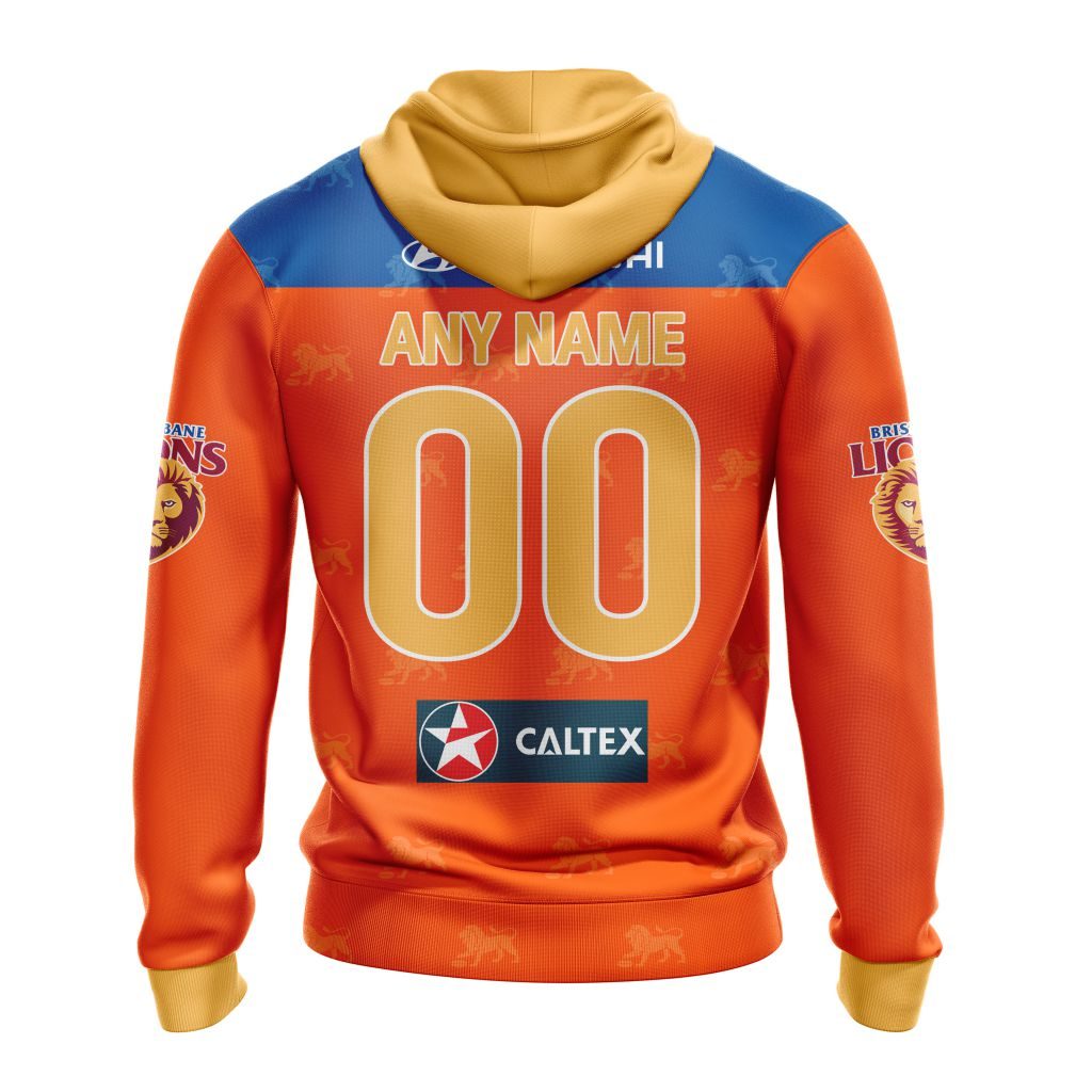 AFL Brisbane Lions Custom Name Number Away Guernsey Pullover Shirt - Famjoys AFL Brisbane Lions Custom Name Number Away Guernsey Pullover Shirt - Famjoys