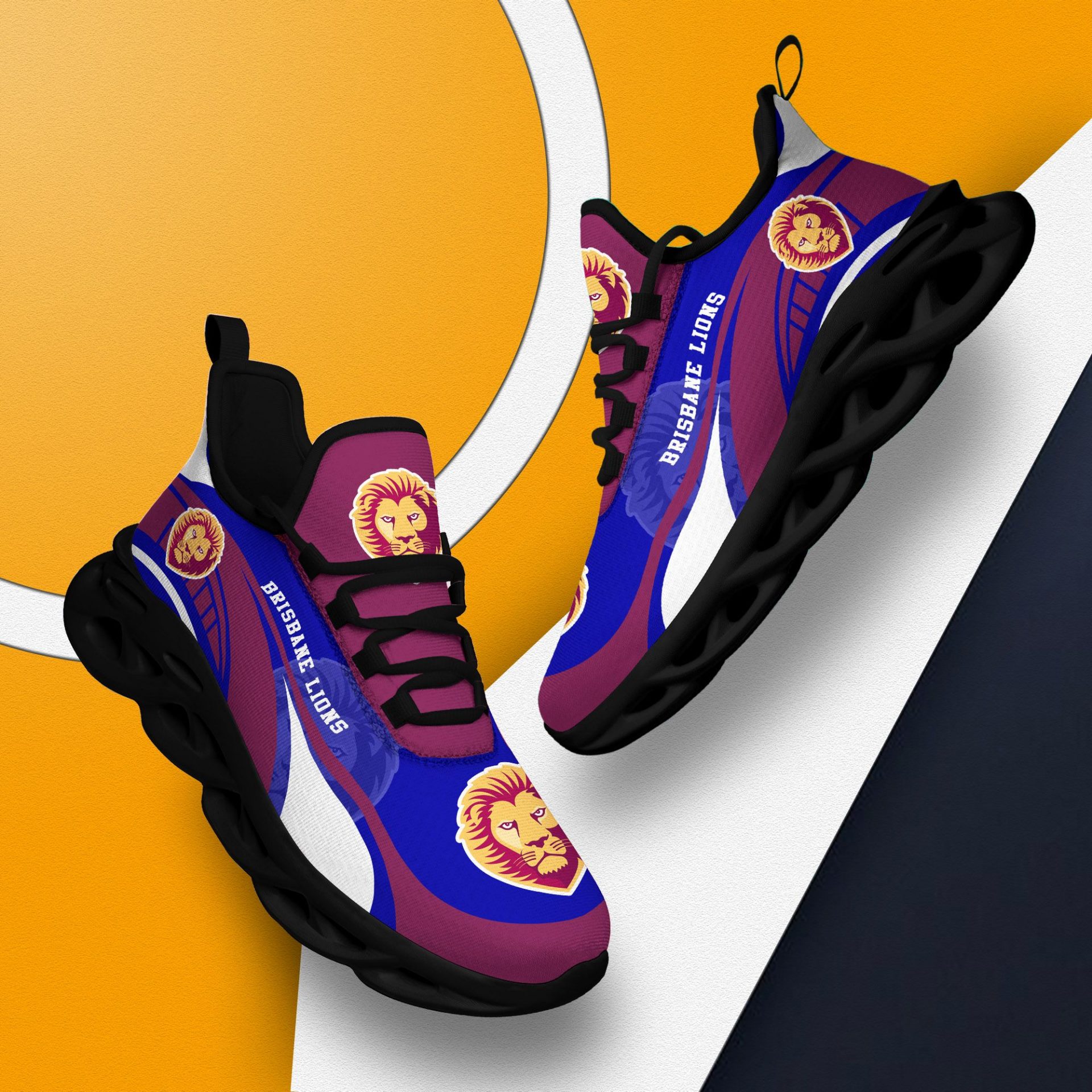 AFL Brisbane Lions Max Soul Shoes - Famjoys AFL Brisbane Lions Max Soul Shoes - Famjoys