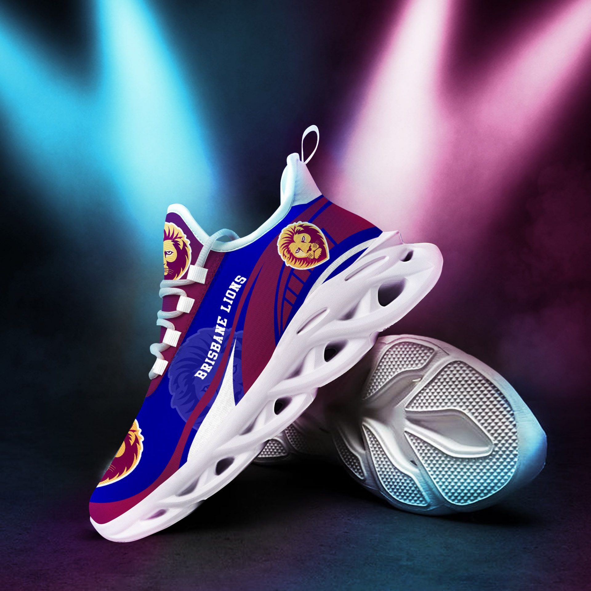 AFL Brisbane Lions Max Soul Shoes - Famjoys AFL Brisbane Lions Max Soul Shoes - Famjoys