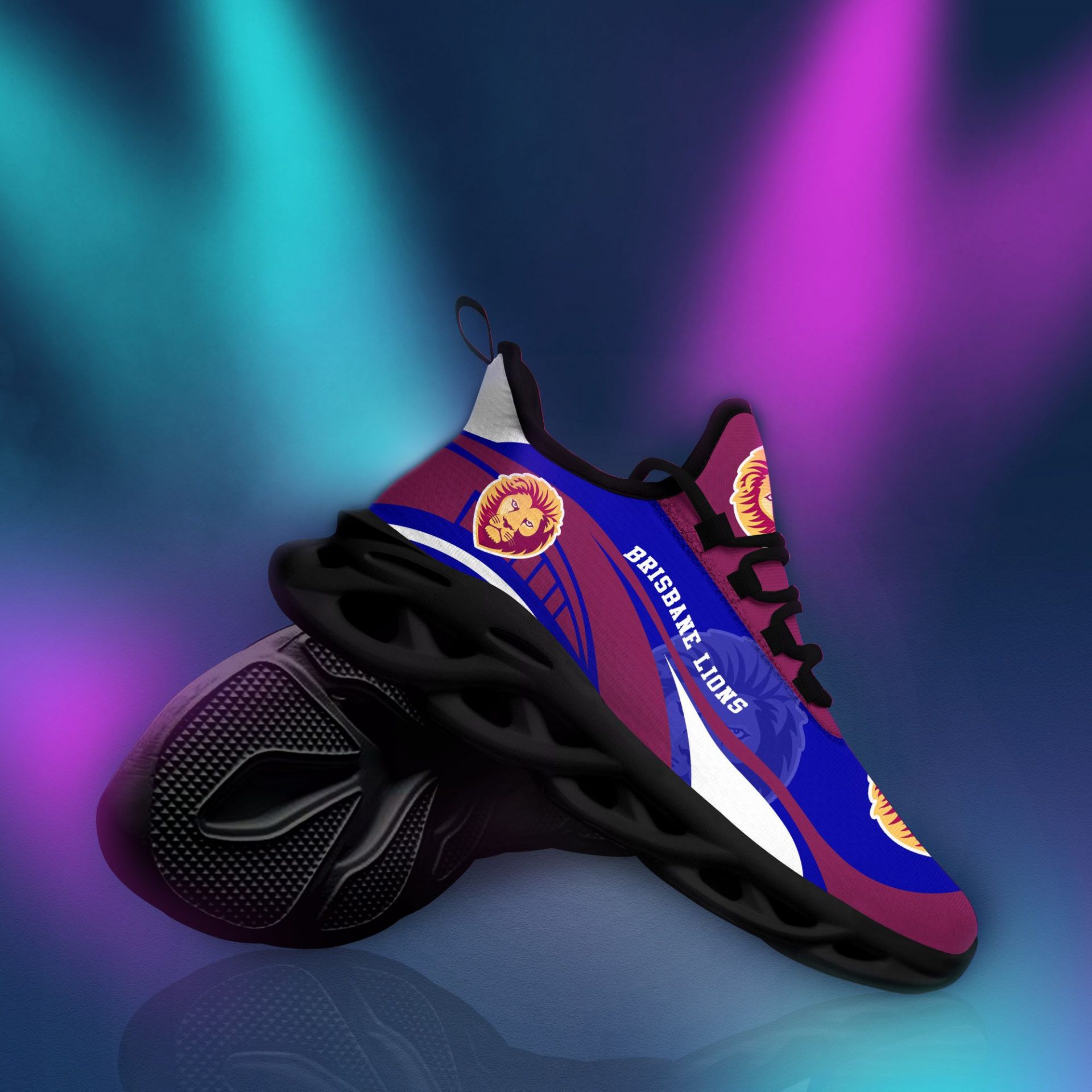 AFL Brisbane Lions Max Soul Shoes - Famjoys AFL Brisbane Lions Max Soul Shoes - Famjoys