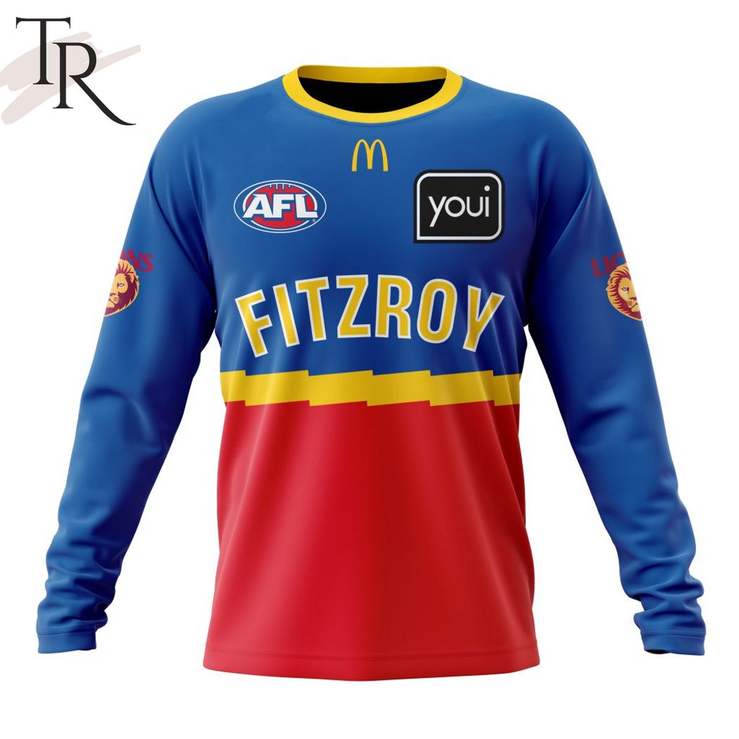 AFL Brisbane Lions Personalized 2024 Fitzroy Hoodie - Famjoys AFL Brisbane Lions Personalized 2024 Fitzroy Hoodie - Famjoys