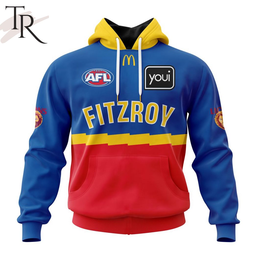 AFL Brisbane Lions Personalized 2024 Fitzroy Hoodie - Famjoys AFL Brisbane Lions Personalized 2024 Fitzroy Hoodie - Famjoys