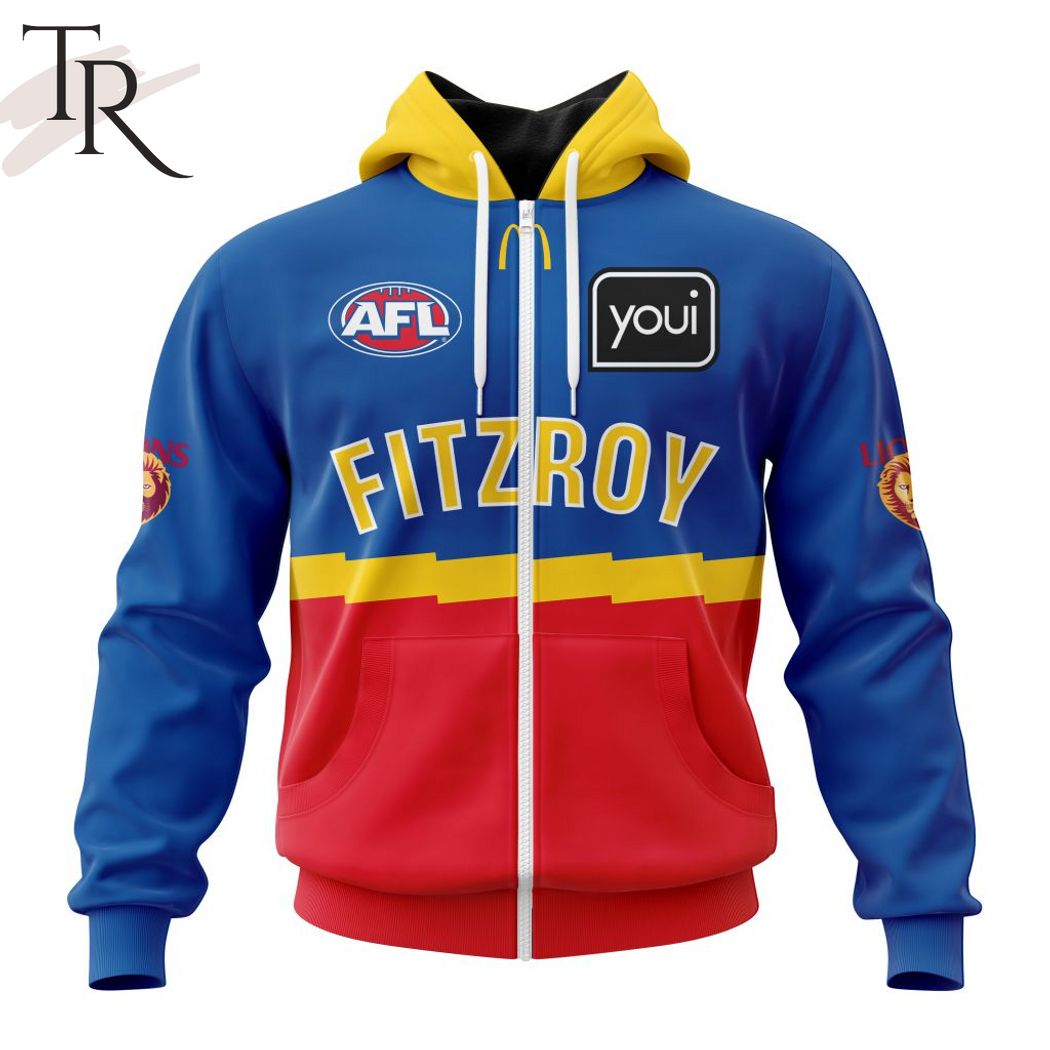 AFL Brisbane Lions Personalized 2024 Fitzroy Hoodie - Famjoys AFL Brisbane Lions Personalized 2024 Fitzroy Hoodie - Famjoys