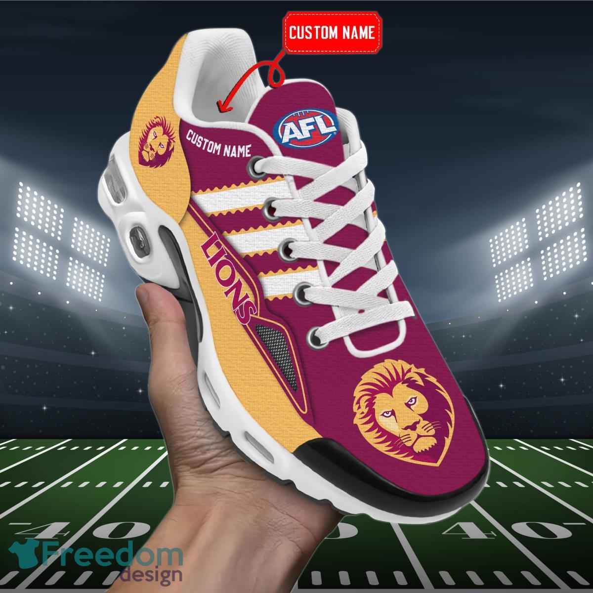 AFL Brisbane Lions Personalized Name Air Cushion Sports Shoes Sneaker KLTNS220496 - Famjoys AFL Brisbane Lions Personalized Name Air Cushion Sports Shoes Sneaker KLTNS220496 - Famjoys