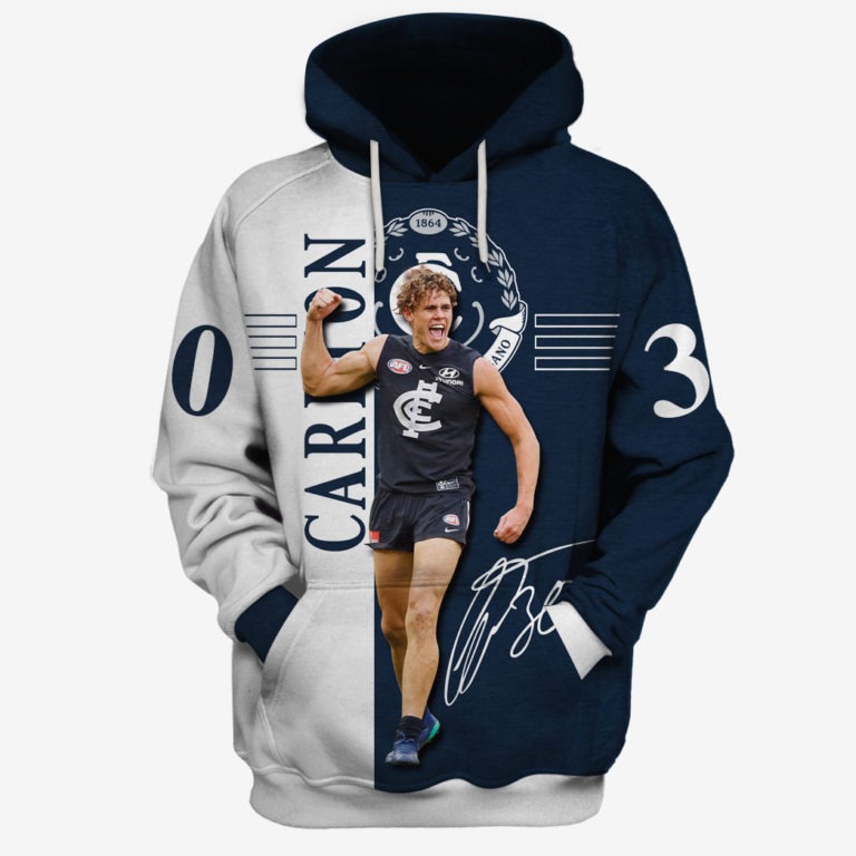 AFL Carlton Blues Charlie Curnow #30 Pullover Shirt - Famjoys AFL Carlton Blues Charlie Curnow #30 Pullover Shirt - Famjoys