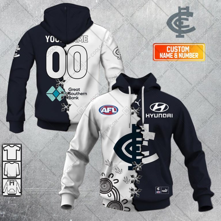 AFL Carlton Blues Custom Name Number Mix Guernsey V2 Pullover Shirt - Famjoys AFL Carlton Blues Custom Name Number Mix Guernsey V2 Pullover Shirt - Famjoys