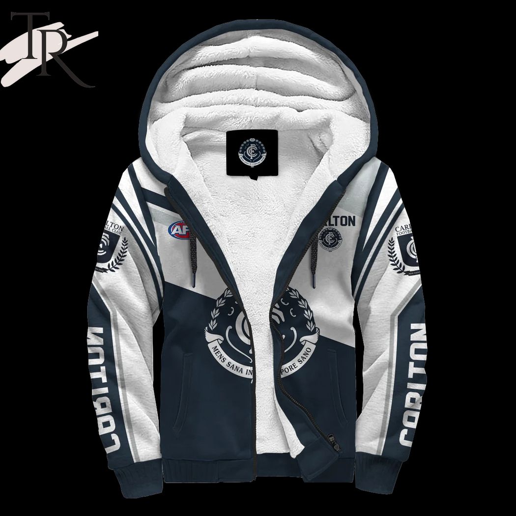 AFL Carlton Blues FC Fleece Hoodie - Famjoys AFL Carlton Blues FC Fleece Hoodie - Famjoys