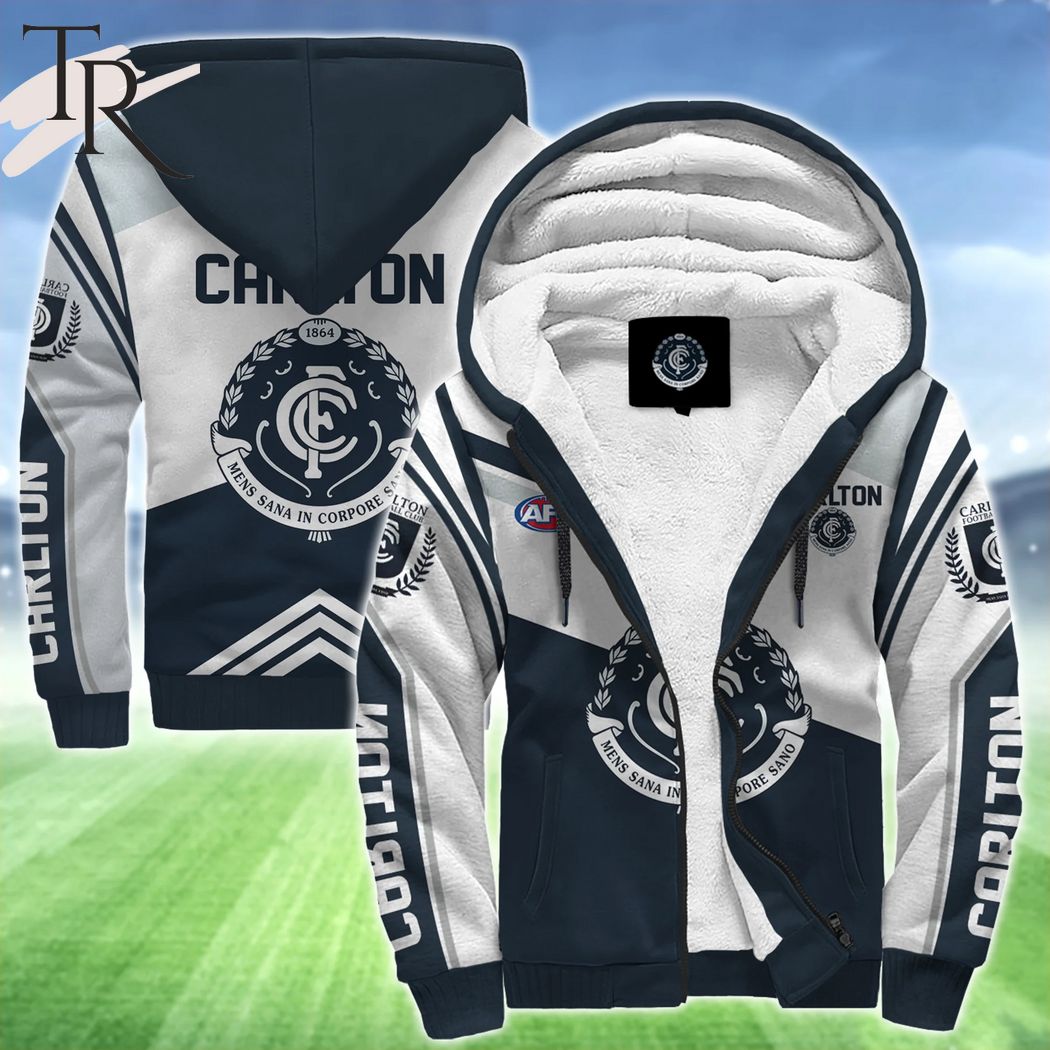 AFL Carlton Blues FC Fleece Hoodie - Famjoys AFL Carlton Blues FC Fleece Hoodie - Famjoys
