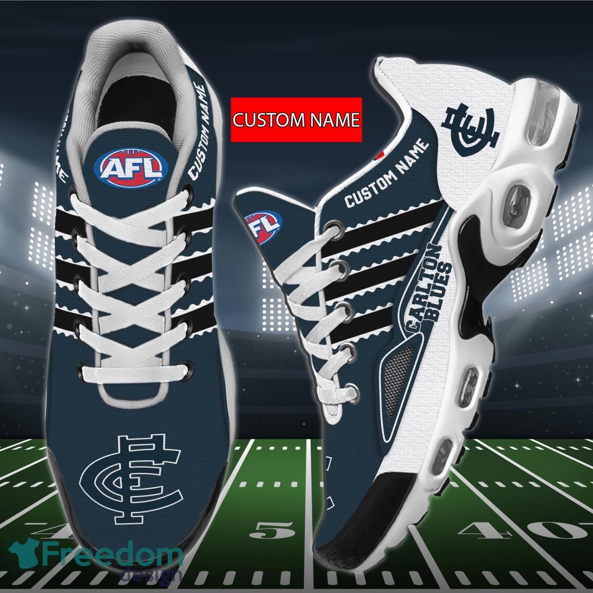 AFL Carlton Blues Personalized Name Air Cushion Sports Shoes Sneaker KLTNS220497 - Famjoys AFL Carlton Blues Personalized Name Air Cushion Sports Shoes Sneaker KLTNS220497 - Famjoys