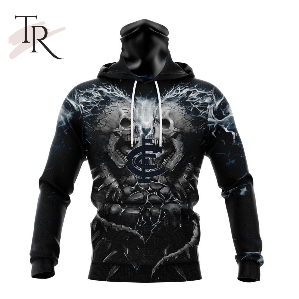 AFL Carlton Football Club Special Skull Art Design Hoodie - Famjoys AFL Carlton Football Club Special Skull Art Design Hoodie - Famjoys