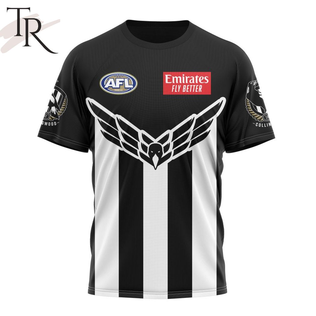 AFL Collingwood Football Club Personalized 2024 Swooping Magpie Hoodie - Famjoys AFL Collingwood Football Club Personalized 2024 Swooping Magpie Hoodie - Famjoys