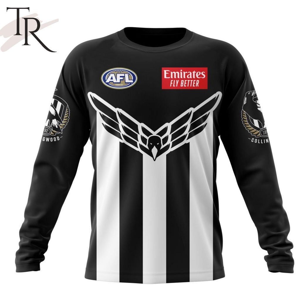 AFL Collingwood Football Club Personalized 2024 Swooping Magpie Hoodie - Famjoys AFL Collingwood Football Club Personalized 2024 Swooping Magpie Hoodie - Famjoys