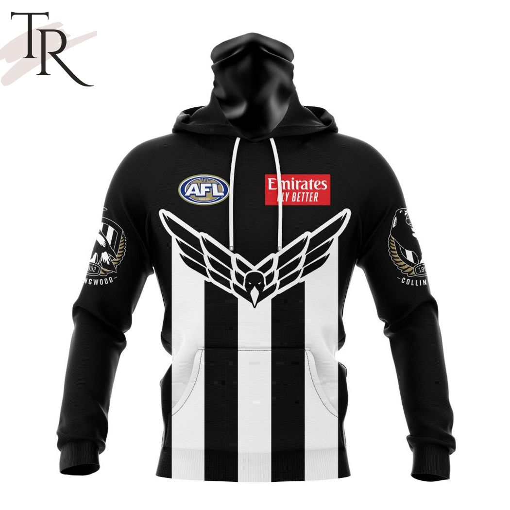 AFL Collingwood Football Club Personalized 2024 Swooping Magpie Hoodie - Famjoys AFL Collingwood Football Club Personalized 2024 Swooping Magpie Hoodie - Famjoys