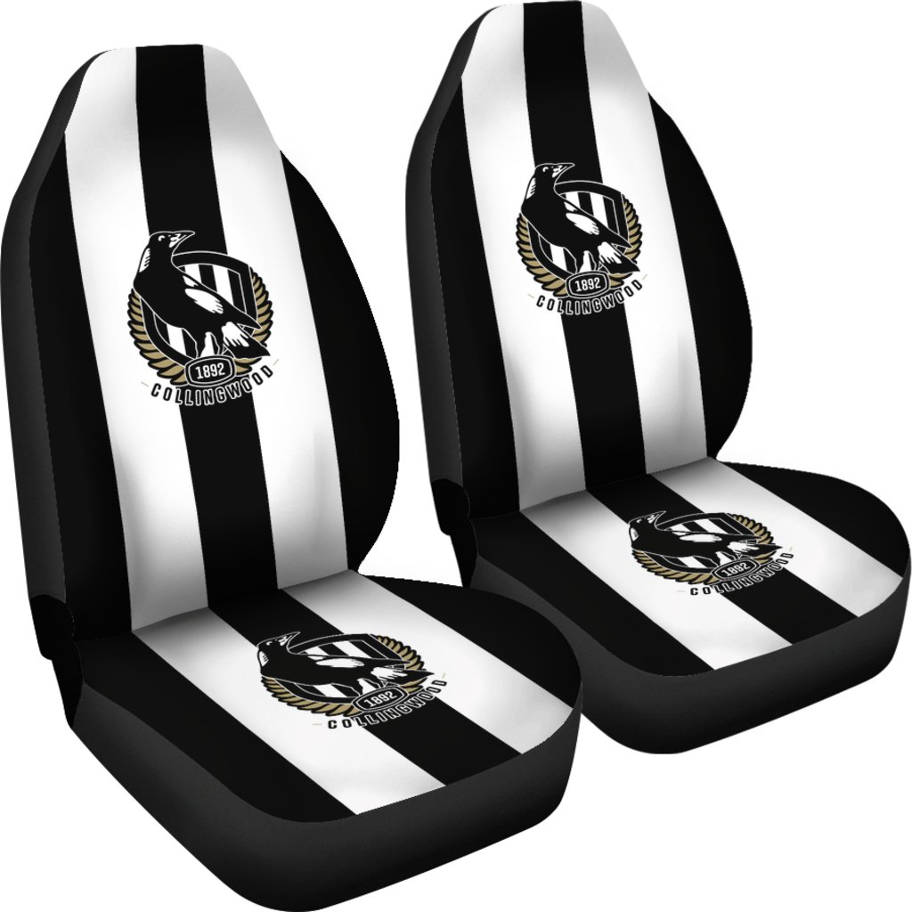 AFL Collingwood Magpies Car Seat Covers - Famjoys AFL Collingwood Magpies Car Seat Covers - Famjoys