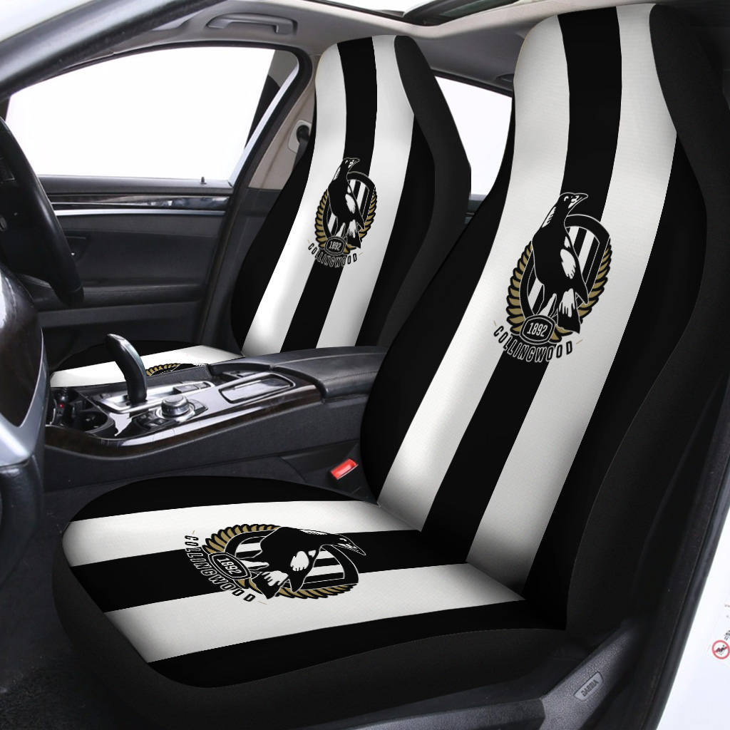 AFL Collingwood Magpies Car Seat Covers - Famjoys AFL Collingwood Magpies Car Seat Covers - Famjoys