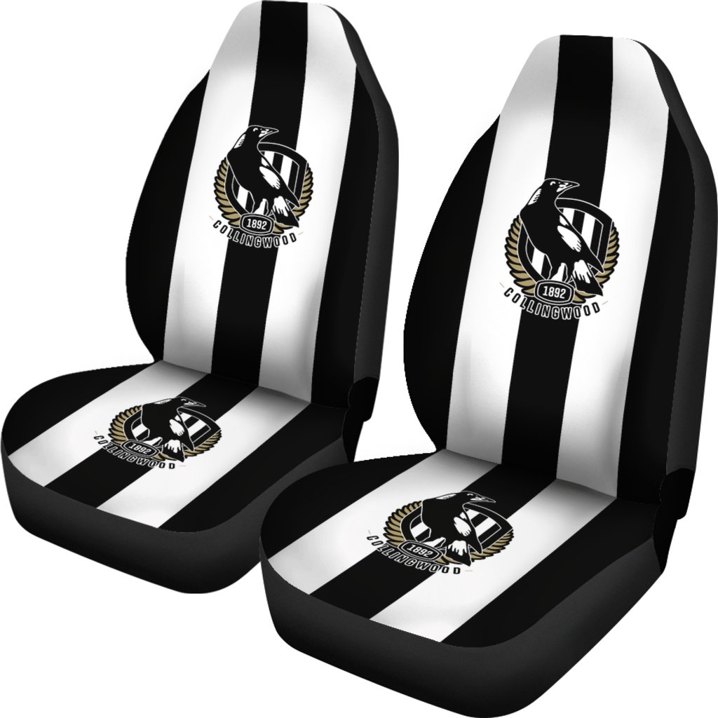 AFL Collingwood Magpies Car Seat Covers - Famjoys AFL Collingwood Magpies Car Seat Covers - Famjoys