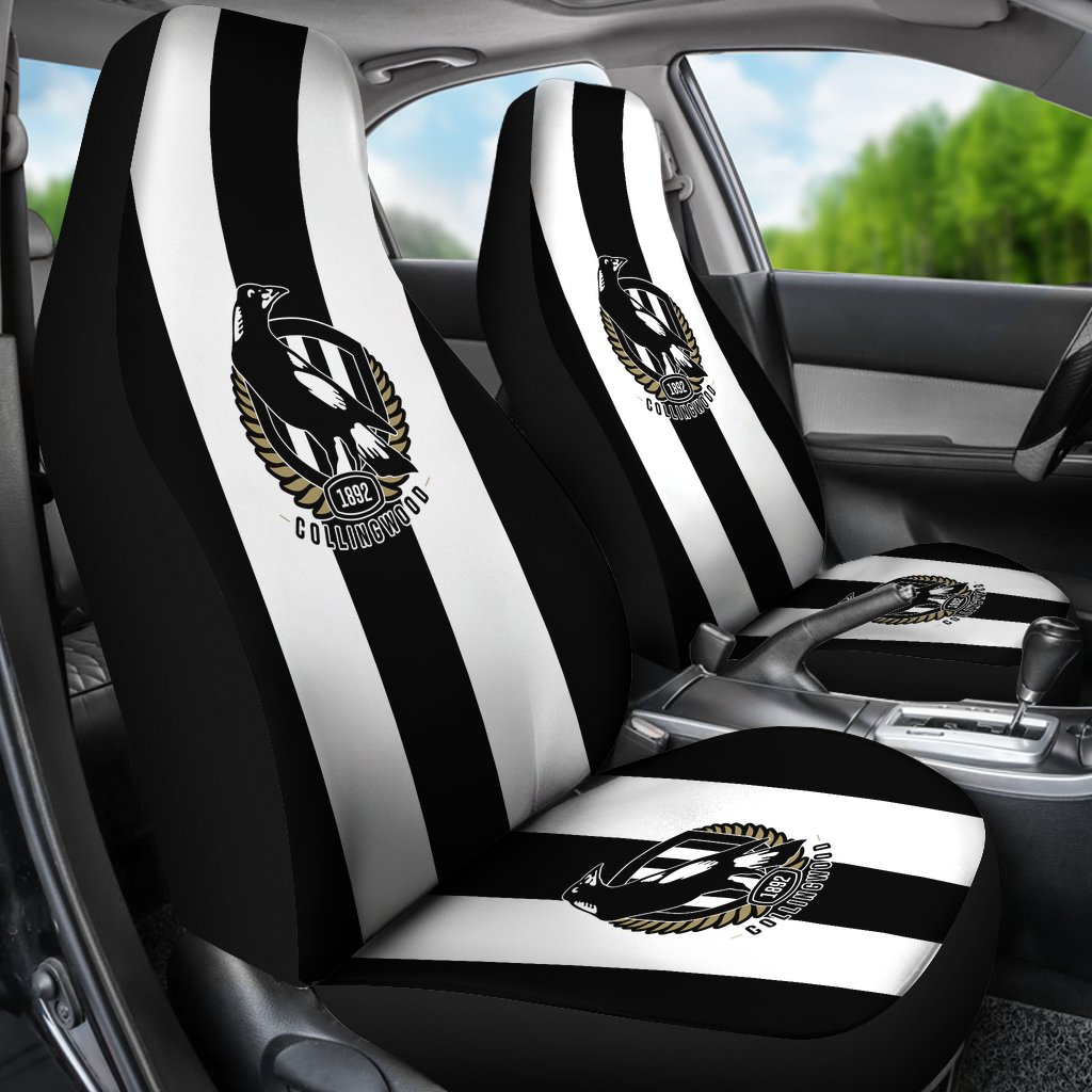 AFL Collingwood Magpies Car Seat Covers - Famjoys AFL Collingwood Magpies Car Seat Covers - Famjoys