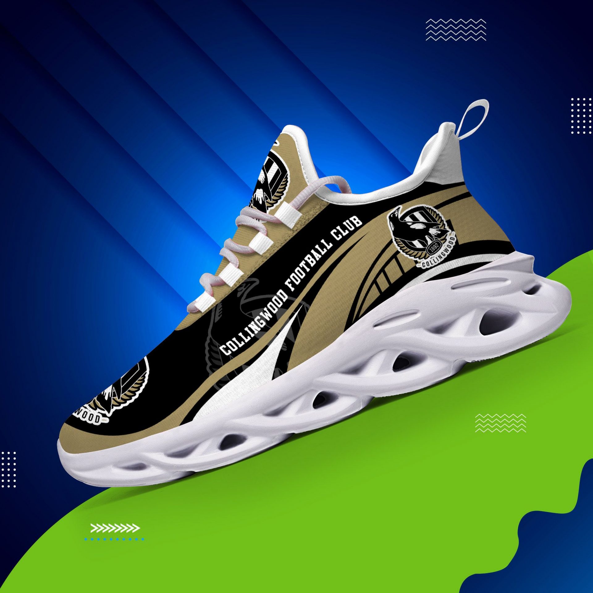 AFL Collingwood Magpies Max Soul Shoes - Famjoys AFL Collingwood Magpies Max Soul Shoes - Famjoys