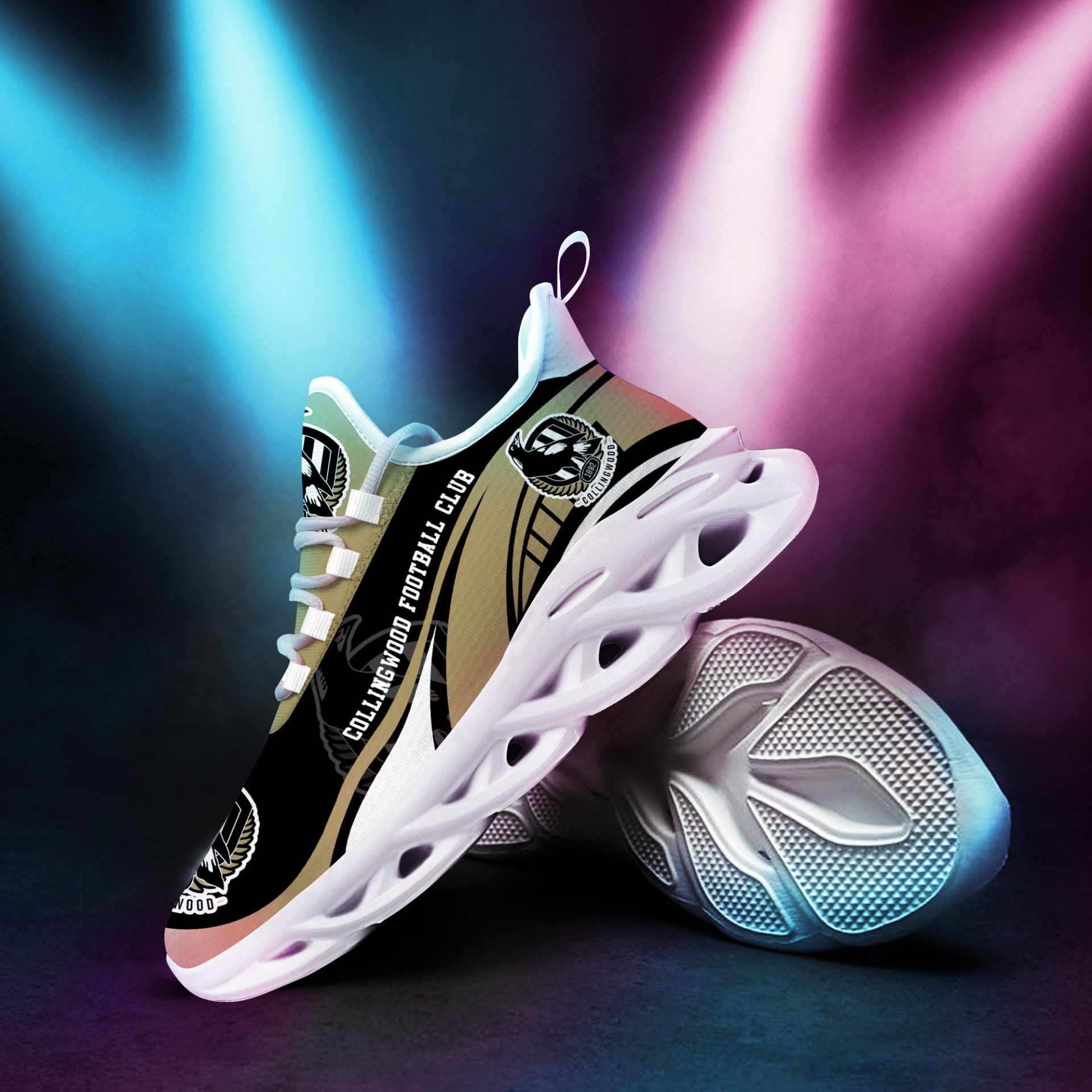 AFL Collingwood Magpies Max Soul Shoes - Famjoys AFL Collingwood Magpies Max Soul Shoes - Famjoys