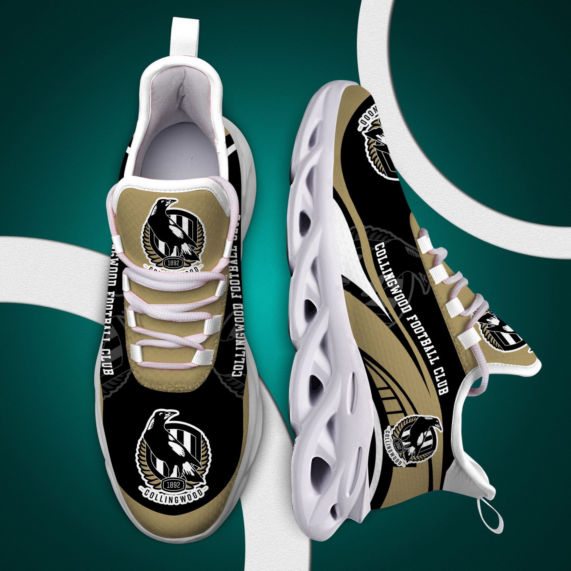 AFL Collingwood Magpies Max Soul Shoes - Famjoys AFL Collingwood Magpies Max Soul Shoes - Famjoys