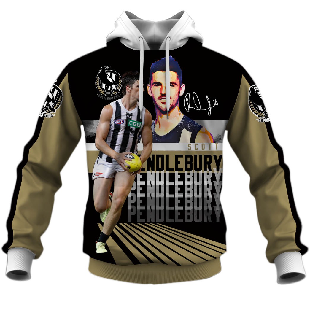 AFL Collingwood Magpies Scott Pendlebury #10 Pullover Shirt - Famjoys AFL Collingwood Magpies Scott Pendlebury #10 Pullover Shirt - Famjoys