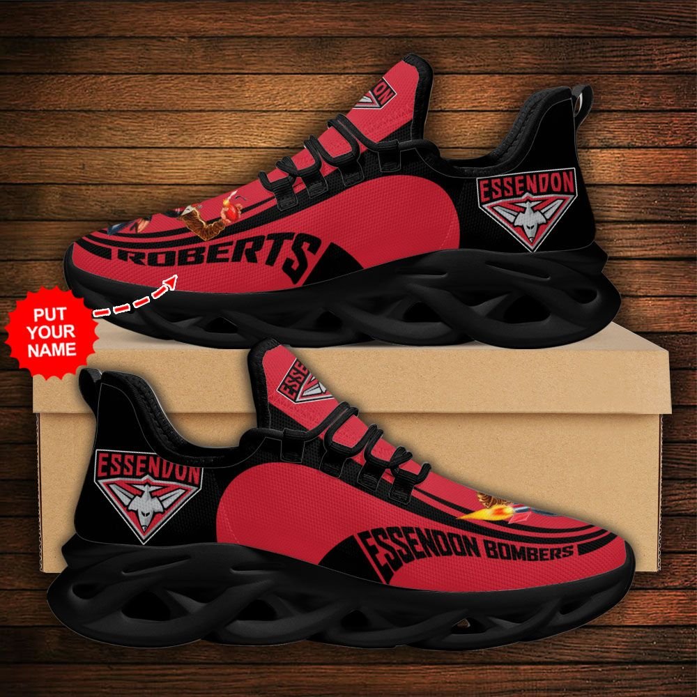 AFL Essendon Bombers Custom Name Mascot Max Soul Shoes - Famjoys AFL Essendon Bombers Custom Name Mascot Max Soul Shoes - Famjoys