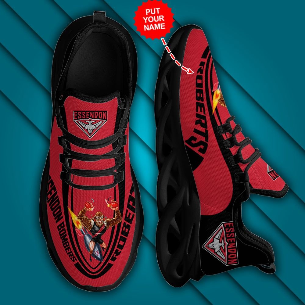 AFL Essendon Bombers Custom Name Mascot Max Soul Shoes - Famjoys AFL Essendon Bombers Custom Name Mascot Max Soul Shoes - Famjoys