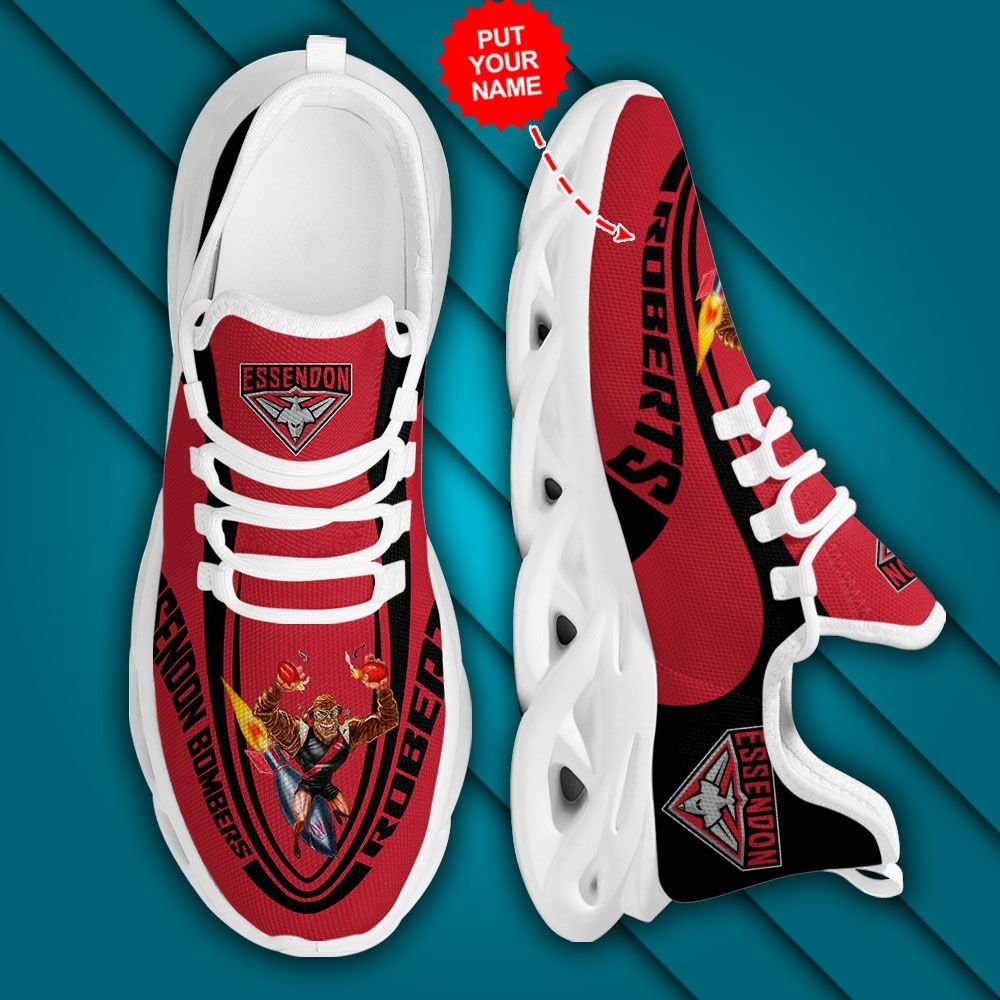 AFL Essendon Bombers Custom Name Mascot Max Soul Shoes - Famjoys AFL Essendon Bombers Custom Name Mascot Max Soul Shoes - Famjoys