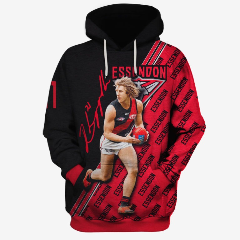 AFL Essendon Bombers Dyson Heppell #21 Pullover Shirt - Famjoys AFL Essendon Bombers Dyson Heppell #21 Pullover Shirt - Famjoys
