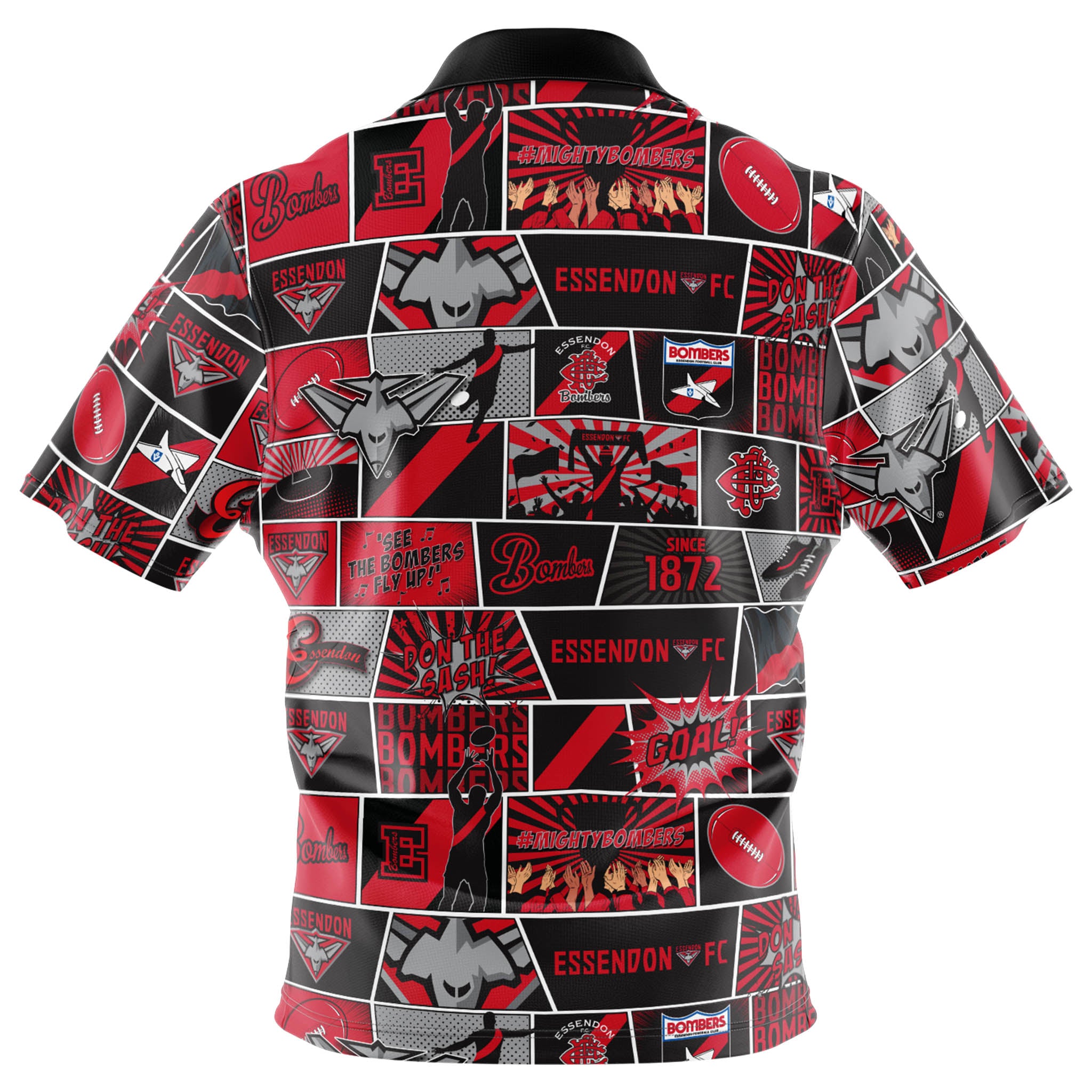 AFL Essendon Bombers Hawaiian Shirt - Famjoys AFL Essendon Bombers Hawaiian Shirt - Famjoys