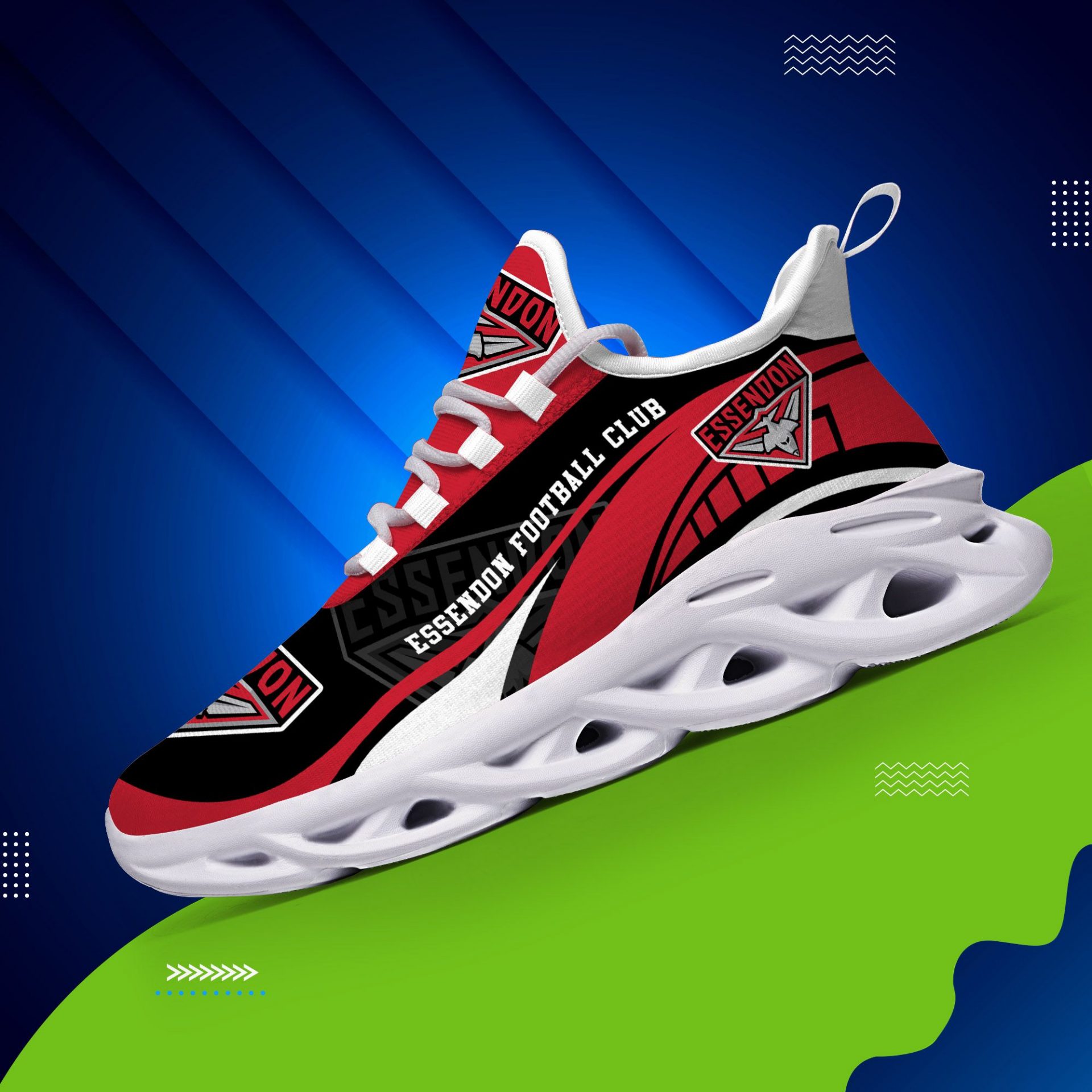 AFL Essendon Bombers Max Soul Shoes - Famjoys AFL Essendon Bombers Max Soul Shoes - Famjoys