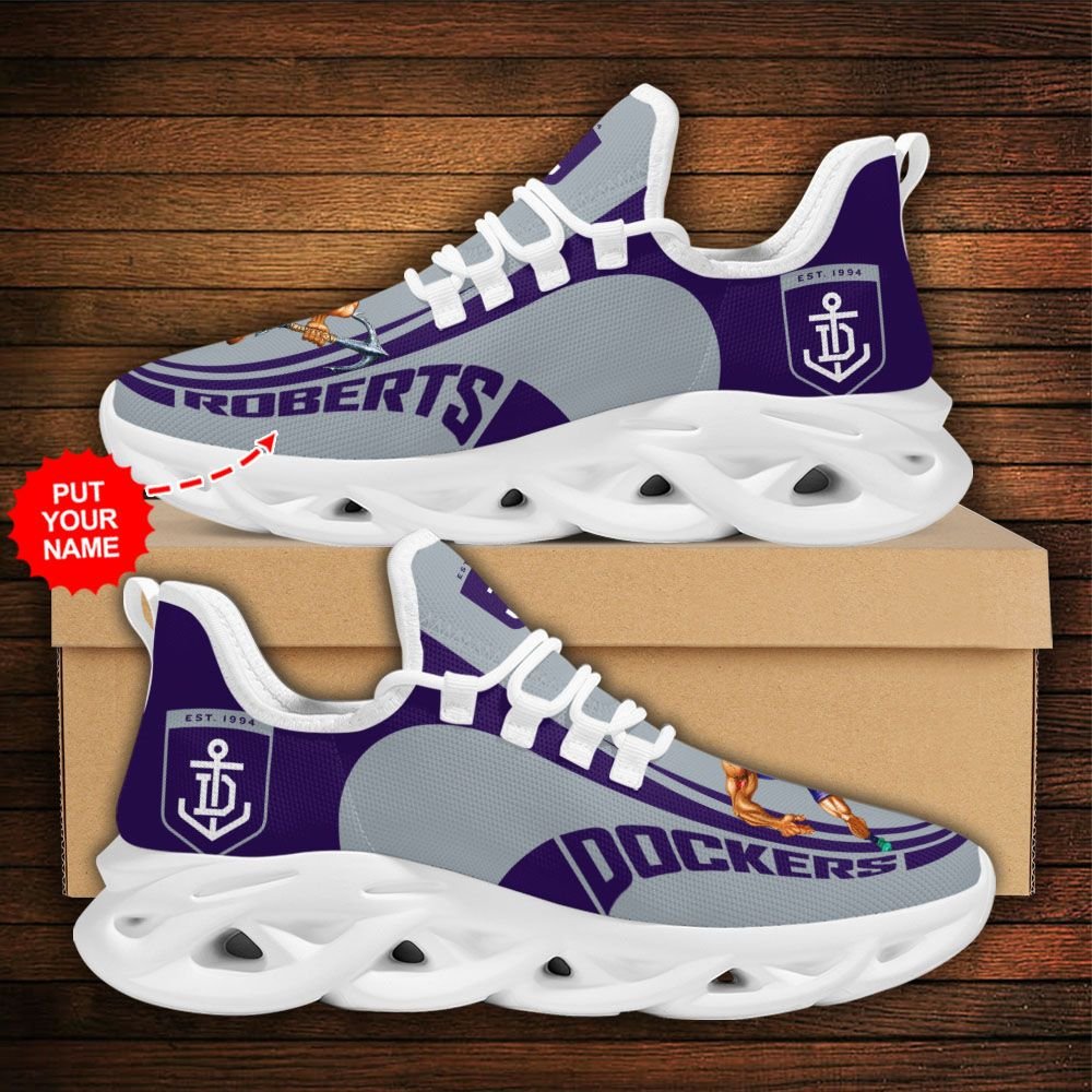 AFL Fremantle Dockers Custom Name Mascot Max Soul Shoes V2 - Famjoys AFL Fremantle Dockers Custom Name Mascot Max Soul Shoes V2 - Famjoys
